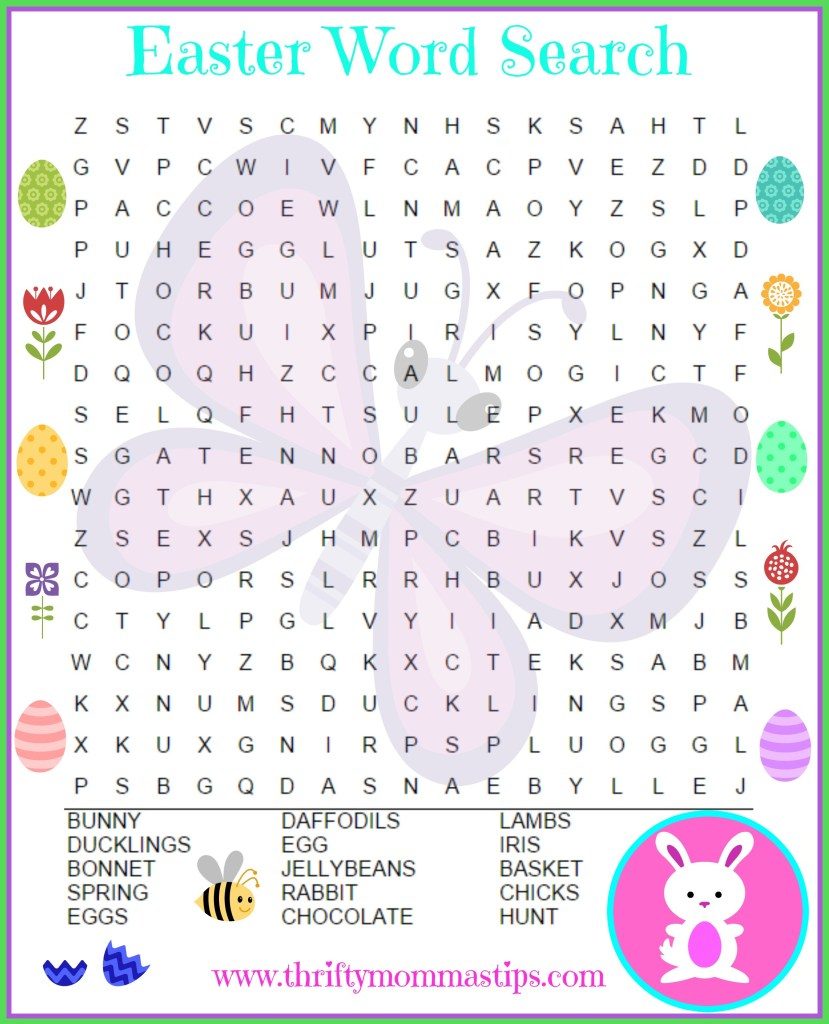 Easter Word Search Mountain Laurel Federal Credit Union